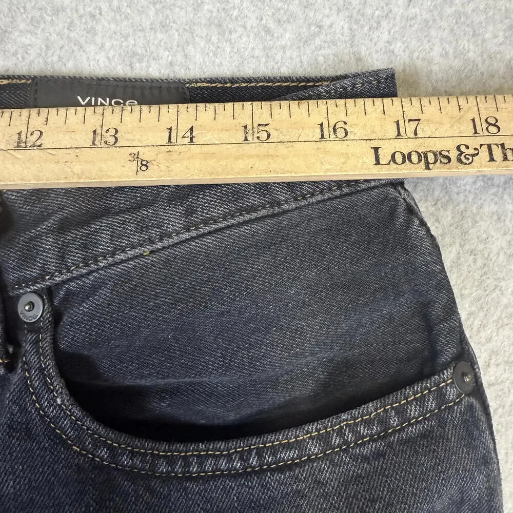 Vince Men's Size 32 Black Skinny Jeans Ankle Length 35